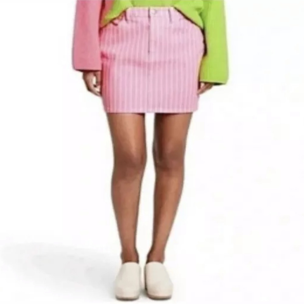 Victor Glemaud X Target Stripe Aurora Pink Skirt 2, 4, 6, 10